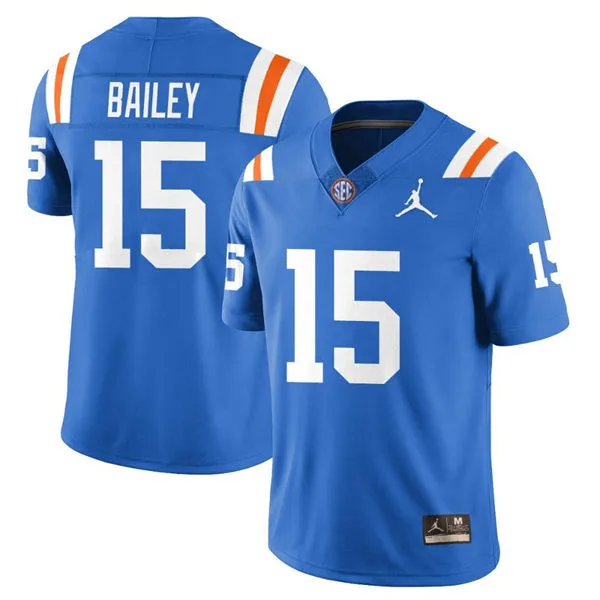Florida Gators #15 Harrison Bailey Royal 1960's Retro Football Jersey