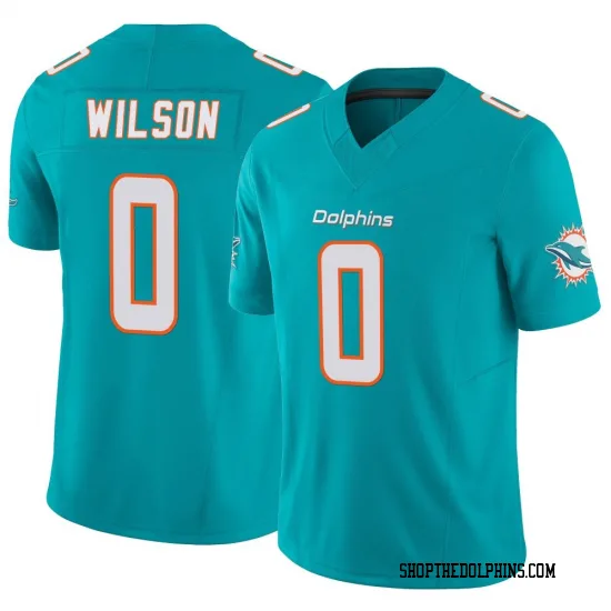 Mens Miami Dolphins #0 Zach Wilson Nike Aqua F.U.S.E. Vapor Limited Jersey
