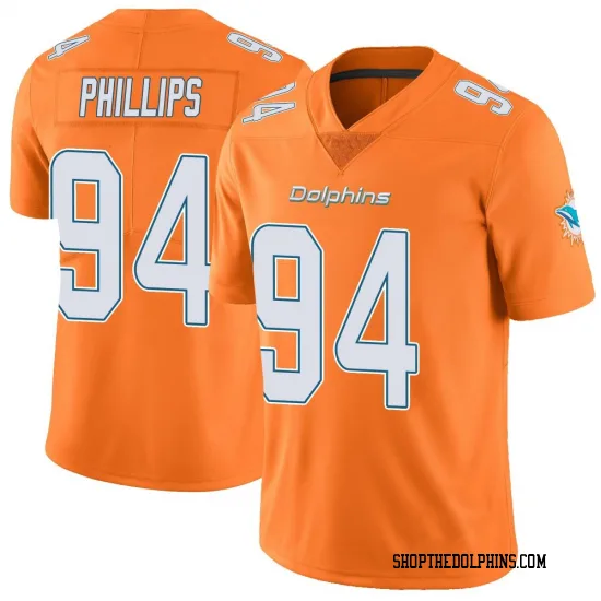 Mens Miami Dolphins #94 Jordan Phillips Nike Orange Color Rush Limited Jersey