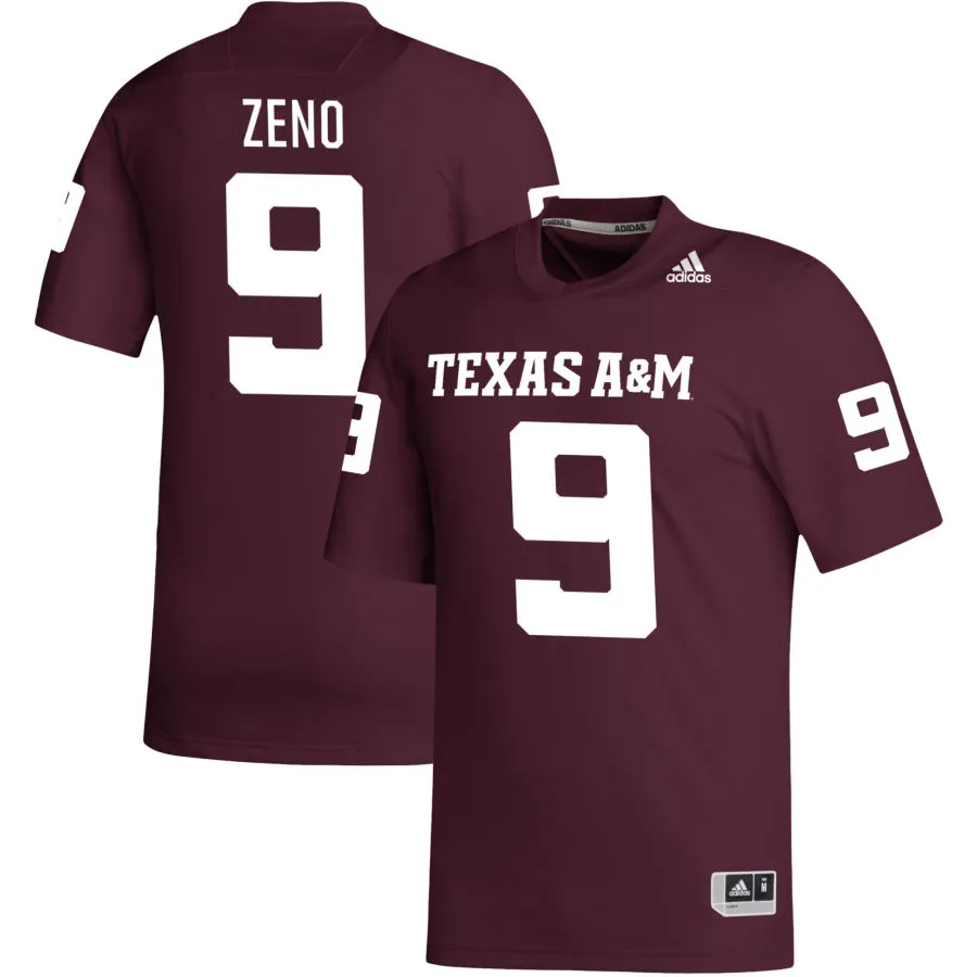 Texas A&M Aggies #9 Jacob Zeno 2025 Maroon College Football Game Jersey