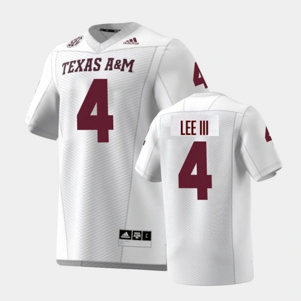 Texas A&M Aggies #4 Will Lee III 2025 White College Football Game Jersey