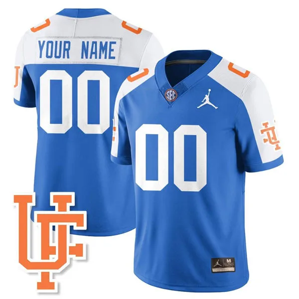 Florida Gators Custom Royal White Gratitude F.U.S.E. Limited Football Jersey