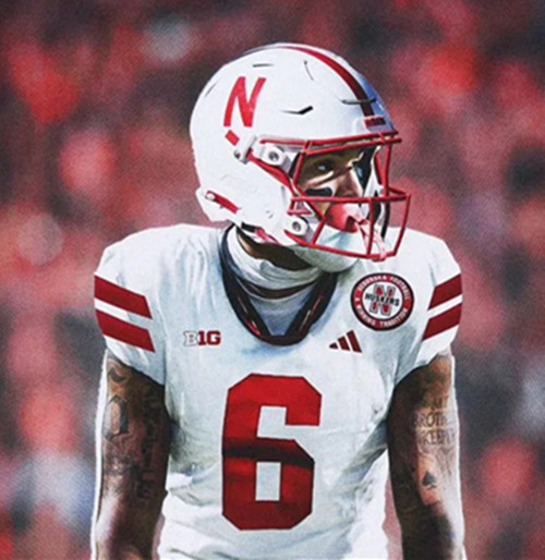 Nebraska Cornhuskers #6 Dane Key White College Football Game Jersey