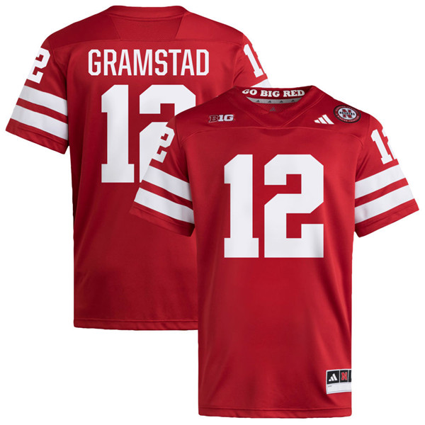 Nebraska Cornhuskers #12 Jalyn Gramstad Scarlet College Football Game Jersey