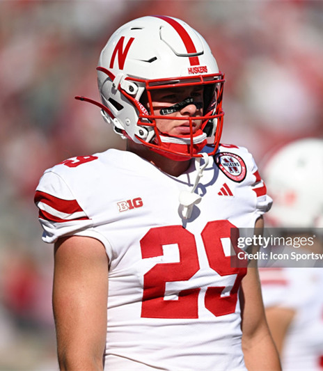 Nebraska Cornhuskers #29 Carter Nelson White College Football Game Jersey