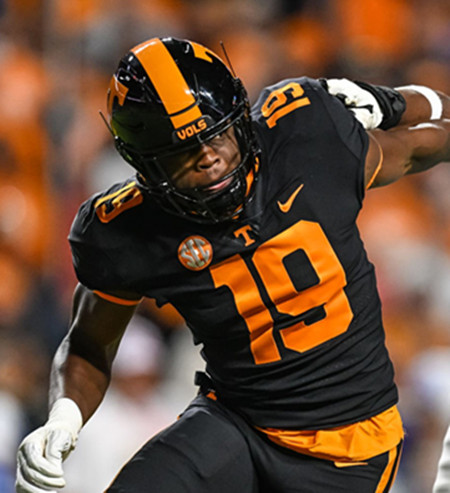 Tennessee Volunteers #19 Joshua Josephs Black College Football Game Jersey