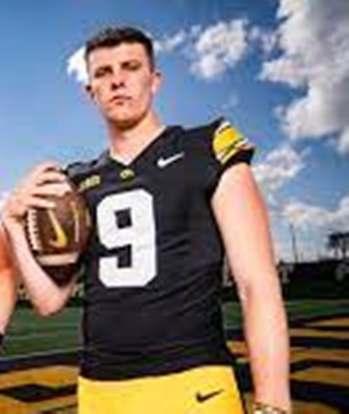 Iowa Hawkeyes #9 Rhys Dakin Black College Football Game Jersey