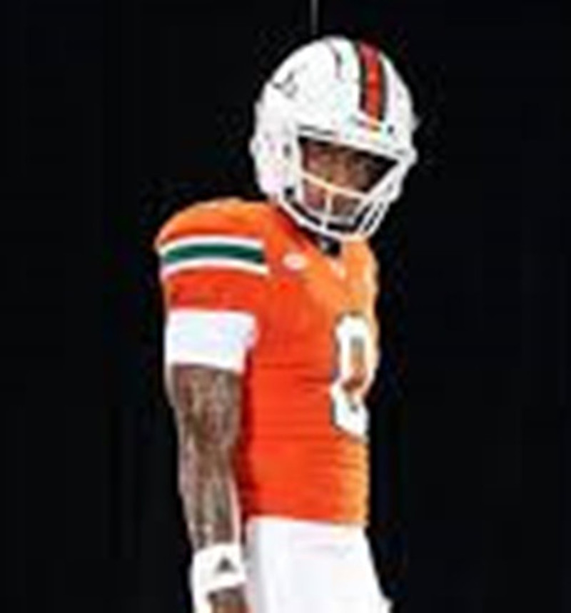 Miami Hurricanes #0 Keelan Marion 2024 Orange College Football Game Jersey