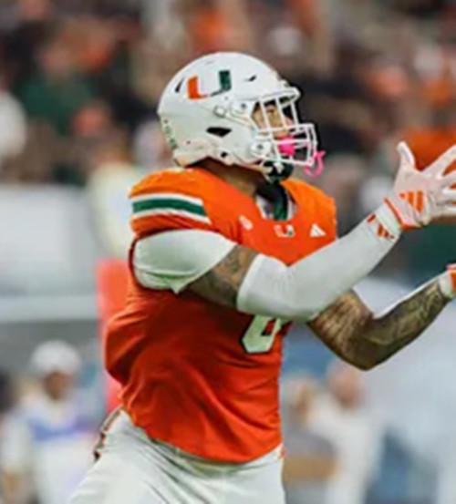 Miami Hurricanes #6 CharMar Brown 2024 Orange College Football Game Jersey