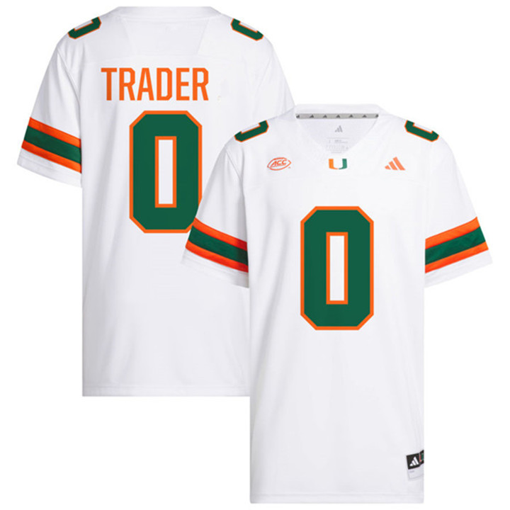 Miami Hurricanes #0 Joshisa Trader 2024 White College Football Game Jersey