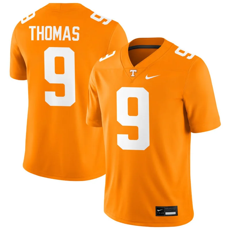 Tennessee Volunteers #9 Star Thomas Orange College Football Game Jersey