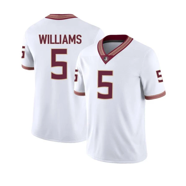 Florida State Seminoles #5 Roydell Williams Nike 2025 white Football Game Jersey 