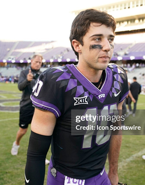 TCU Horned Frogs #10 Josh Hoover Black College Football Game Jersey