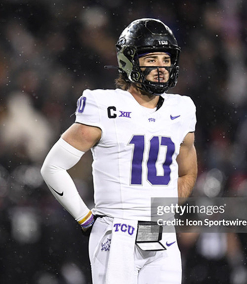 TCU Horned Frogs #10 Josh Hoover 2025 White College Football Game Jersey