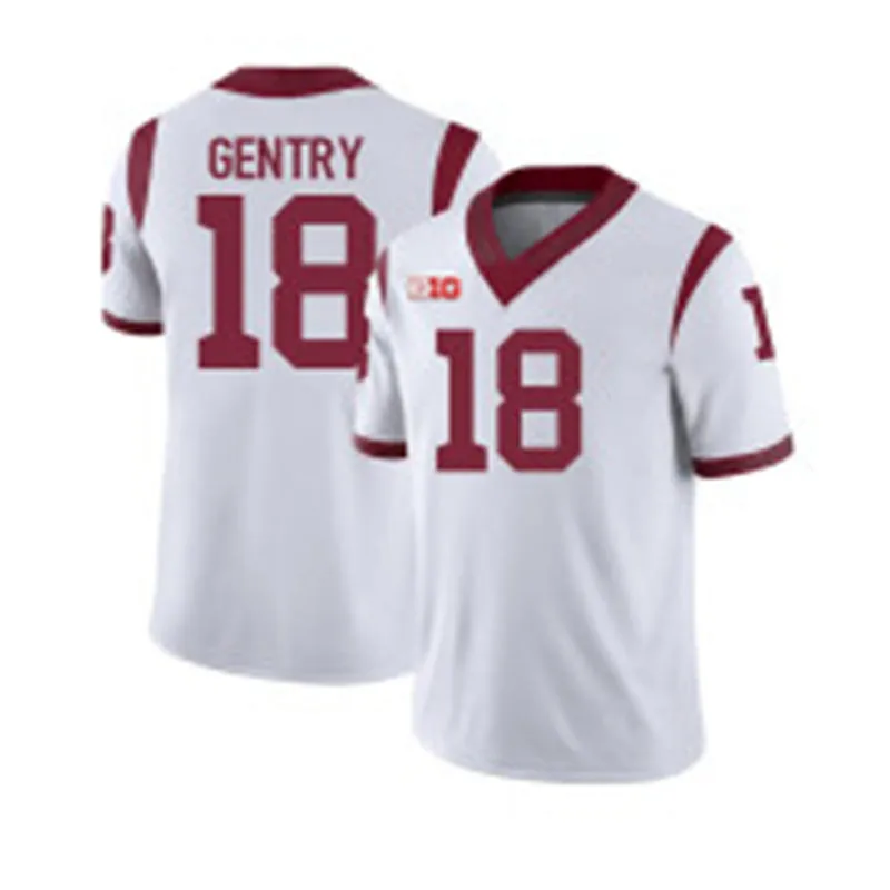 USC Trojans #18 Eric Gentry 2025 BIG White with Name Football Limited Jersey