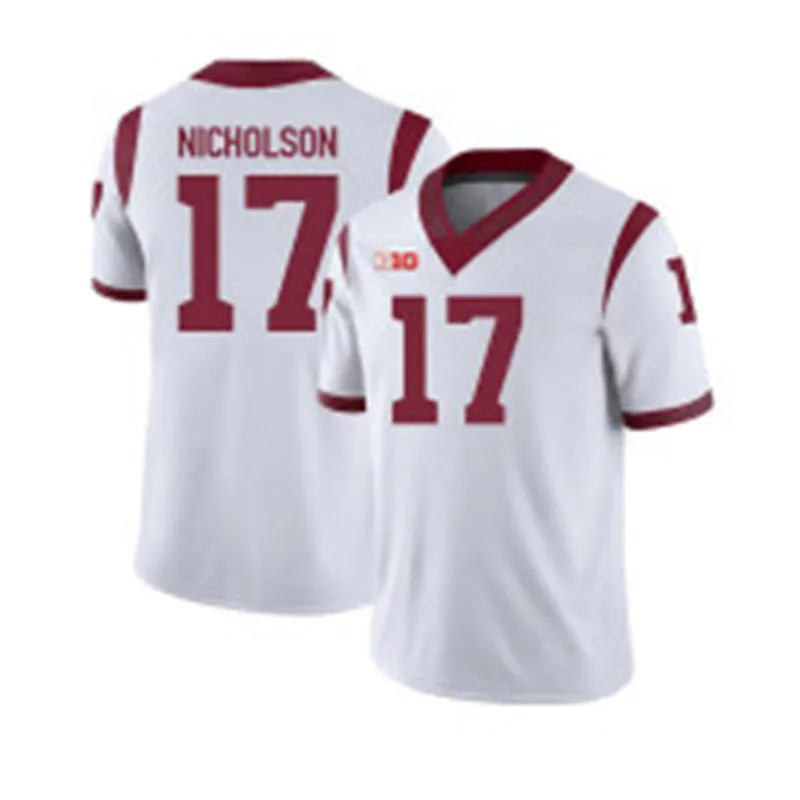 USC Trojans #17 DeCarlos Nicholson 2025 BIG White with Name Football Limited Jersey