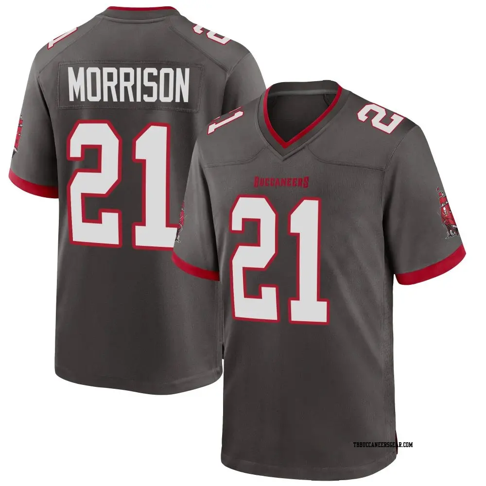 Mens Tampa Bay Buccaneers #21 Benjamin Morrison Nike Pewter Alternate F.U.S.E. Vapor Limited Player Jersey