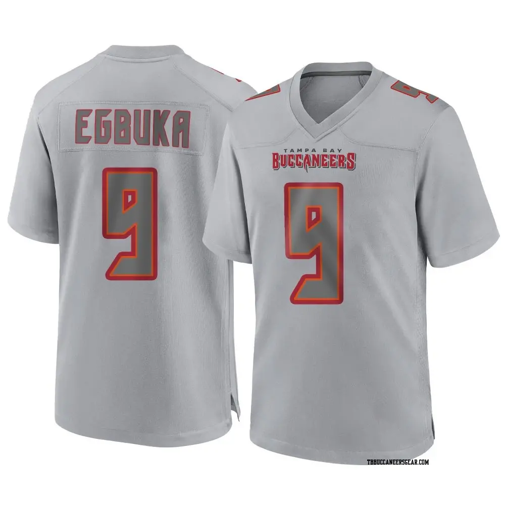 Mens Tampa Bay Buccaneers #9 Emeka Egbuka Gray Atmosphere Fashion Game Jersey