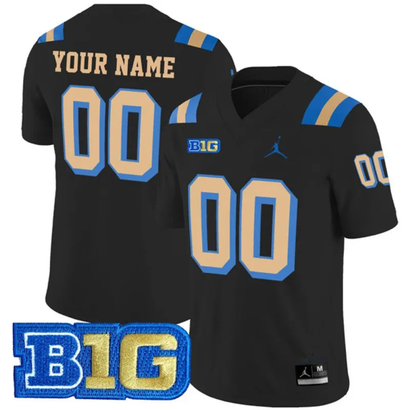 UCLA Bruins Custom BIG Ten Black College Football Limited Jersey