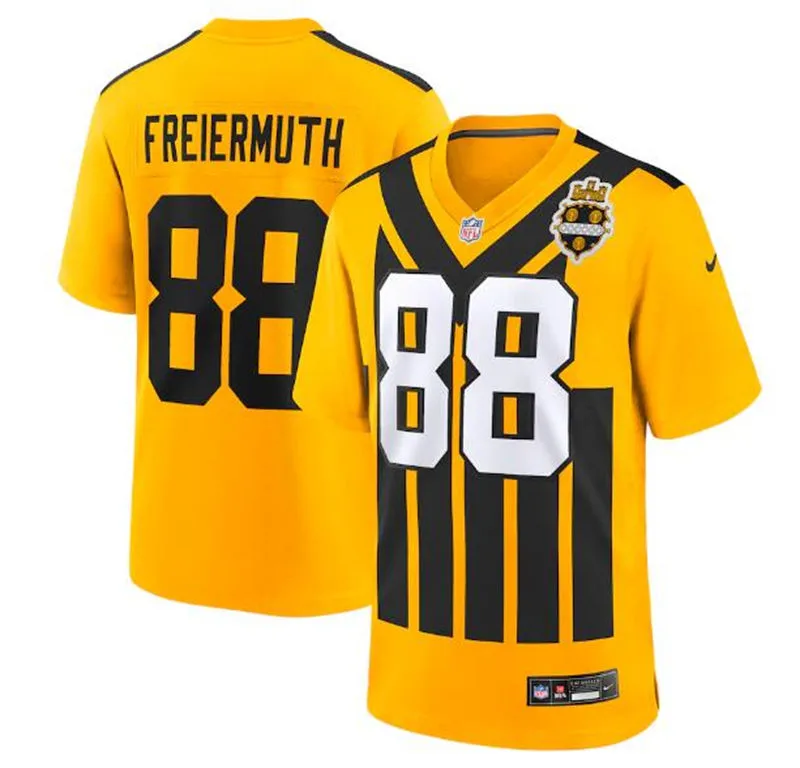 Youth Pittsburgh Steelers #88 Pat Freiermuth Nike Gold Alternate 1933 Throwback Game Jersey