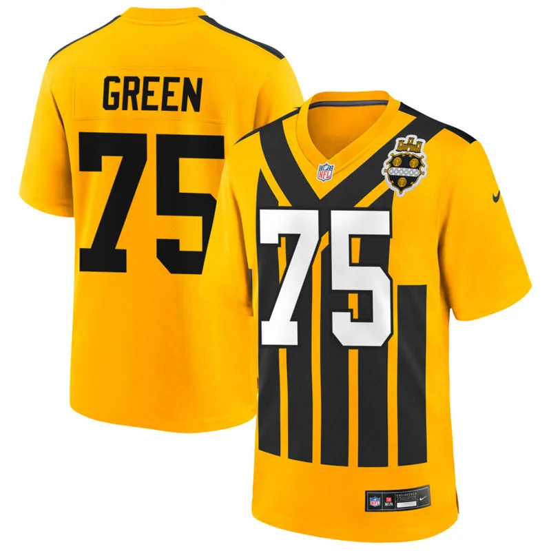 Youth Pittsburgh Steelers Retired Player #75 Joe Green Nike Gold Alternate 1933 Throwback Game Jersey