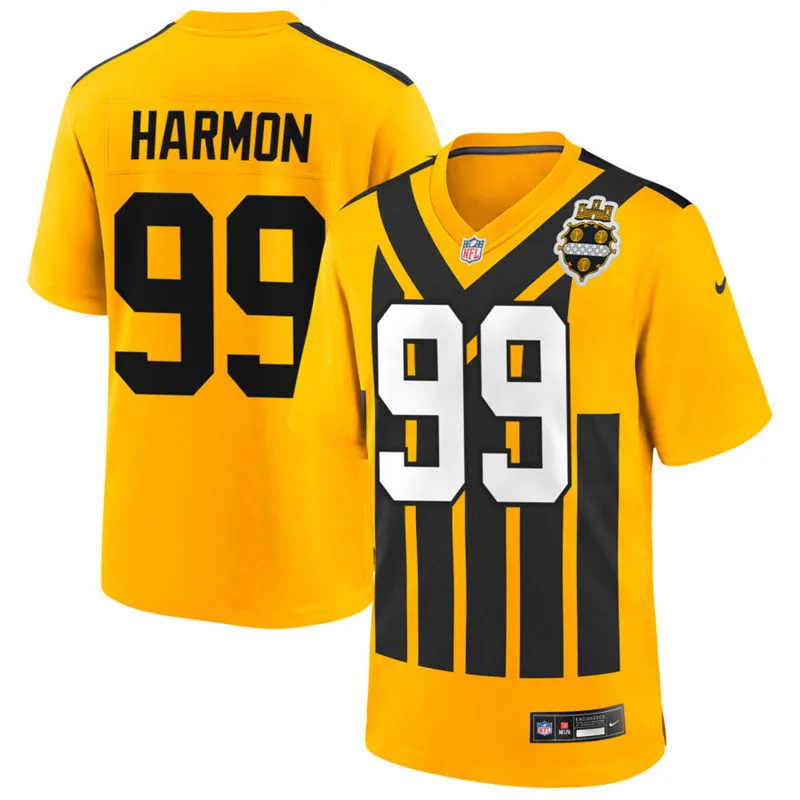 Youth Pittsburgh Steelers #99 Derrick Harmon Nike Gold Alternate 1933 Throwback Game Jersey