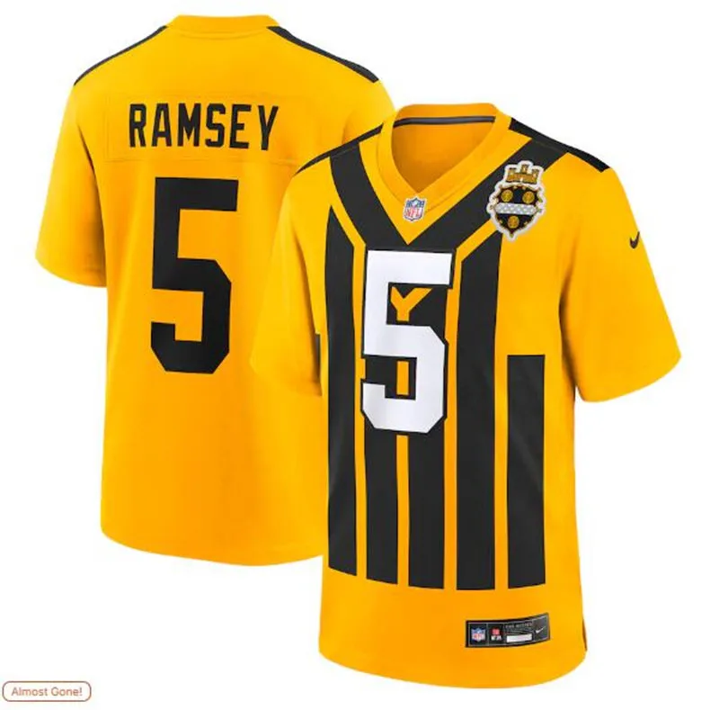 Youth Pittsburgh Steelers #5 Jalen Ramsey Nike Gold Alternate 1933 Throwback Game Jersey