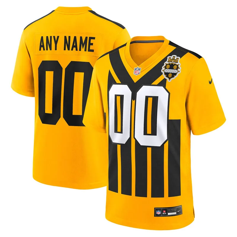 Pittsburgh Steelers Custom Nike Gold Alternate 1933 Throwback Game Jersey