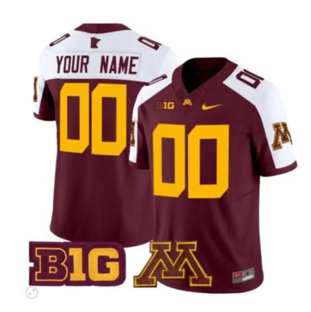 Minnesota Golden Gophers Custom Maroon White Gratitude F.U.S.E. Limited Football Jersey