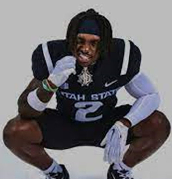 Utah State Aggies #2 Miles Davis Navy College Football Jersey