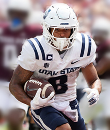 Utah State Aggies #8 Javen Jacobs White College Football Jersey