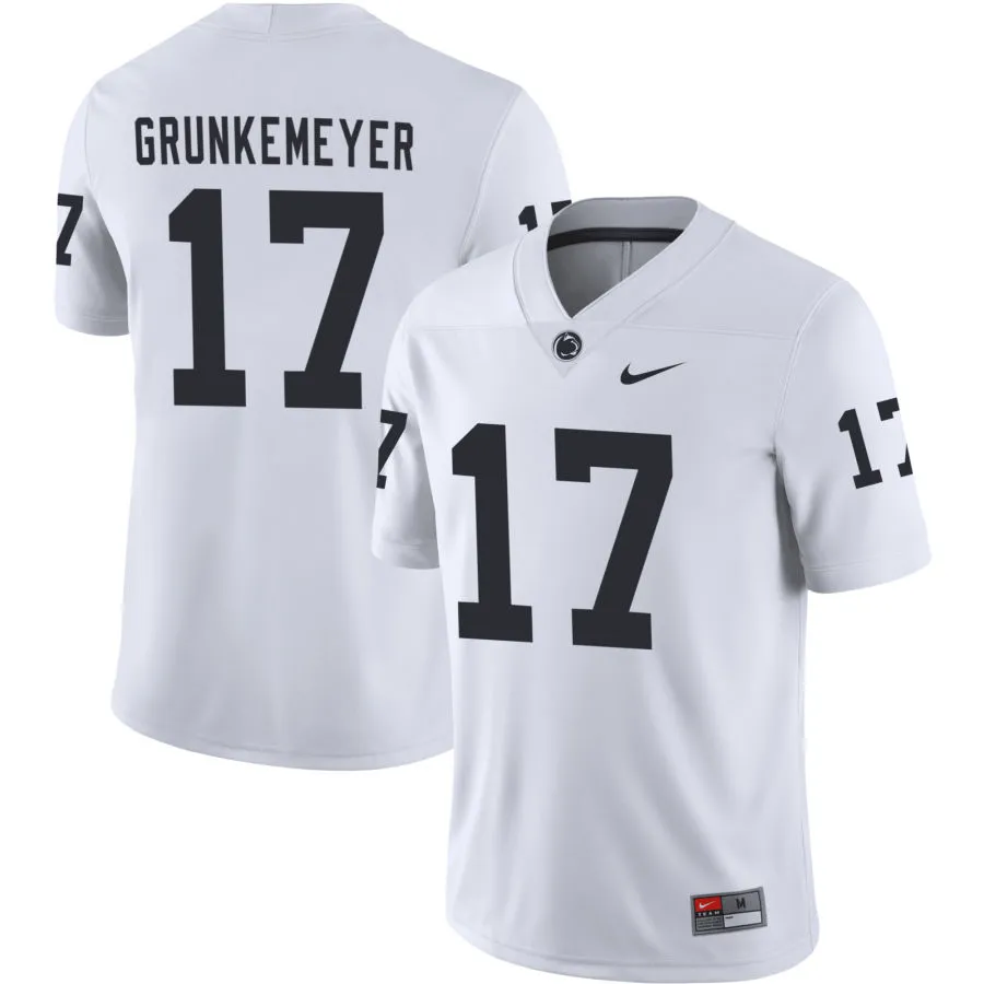 Penn State Nittany Lions #17 Ethan Grunkemeyer White with Name F.U.S.E. Limited Football Game Jersey