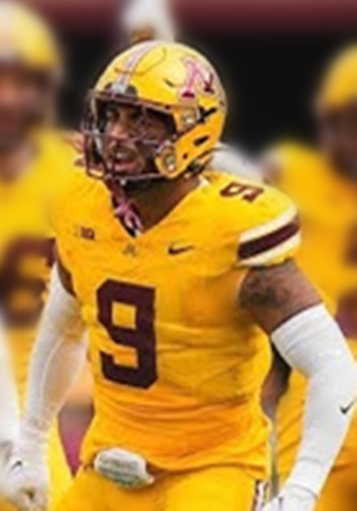 Minnesota Golden Gophers #9 Emmett Morehead 2025 Gold Nike F.U.S.E. Liminted Football Game Jersey