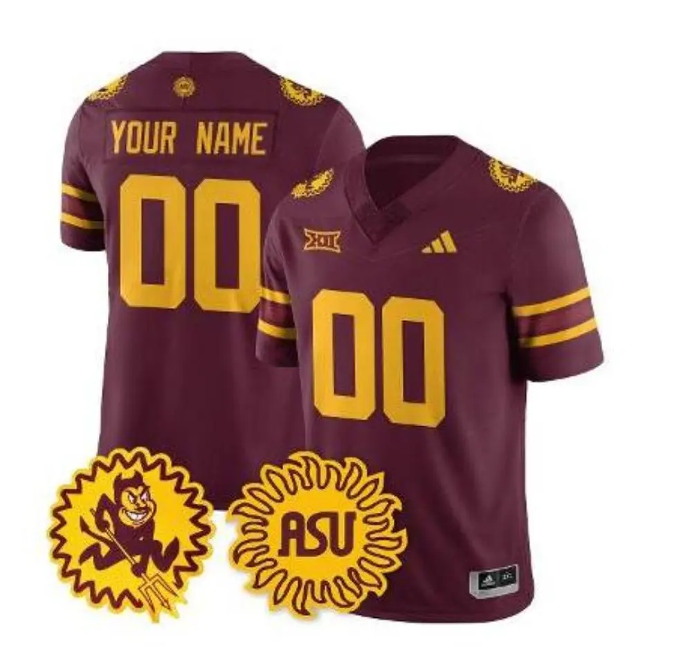 Arizona State Sun Devils Custom Maroon 1975 Throwback Football Jersey