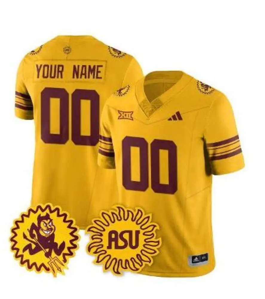 Arizona State Sun Devils Custom Gold 1975 Throwback Football Jersey