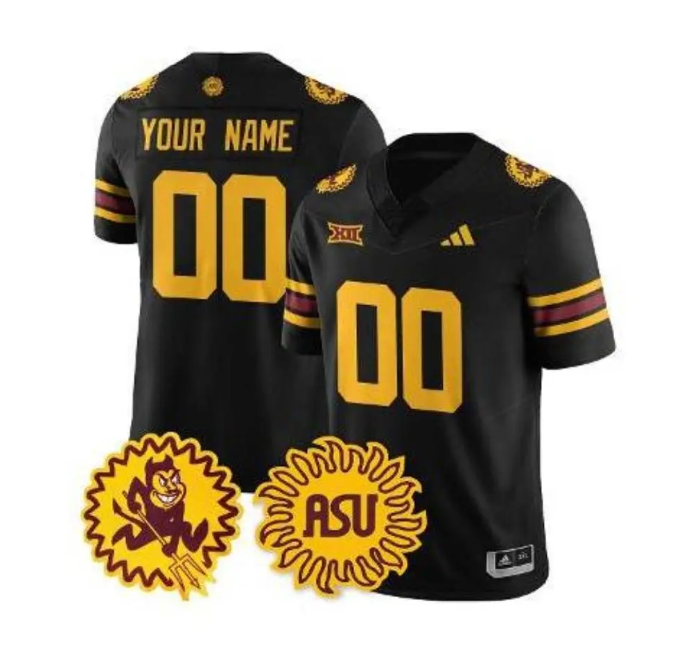 Arizona State Sun Devils Custom Black 1975 Throwback Football Jersey