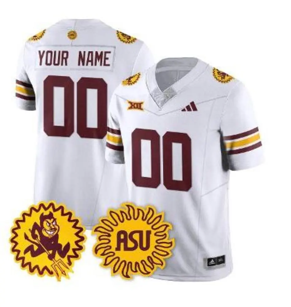 Arizona State Sun Devils Custom White 1975 Throwback Football Jersey