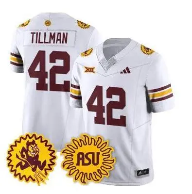 Arizona State Sun Devils #42 Pat Tillman White 1975 Throwback Football Jersey