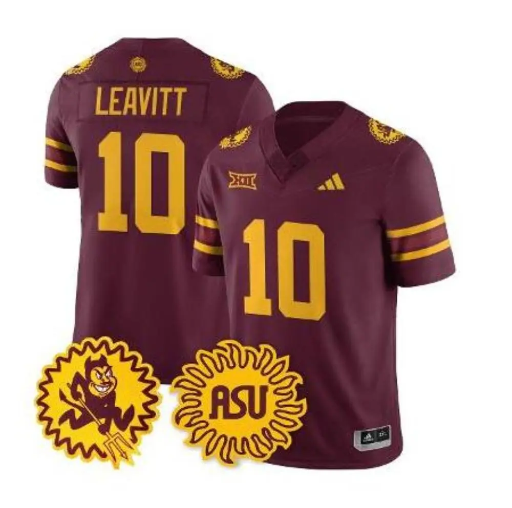 Arizona State Sun Devils #10 Sam Leavitt Maroon 1975 Throwback Football Jersey
