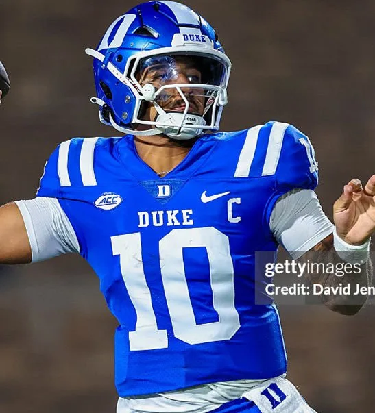 Duke Blue Devils #10 Darian Mensah 2025 Royal College Football Game Jersey
