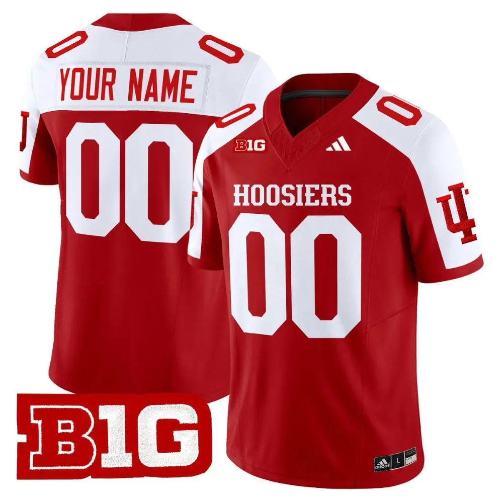 Indiana Hoosiers Custom Crimson White Gratitude Limited Football Jersey