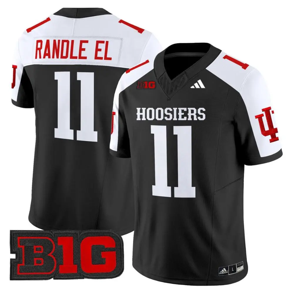 Indiana Hoosiers #11 Antwaan Randle El Black White Gratitude Limited Football Jersey