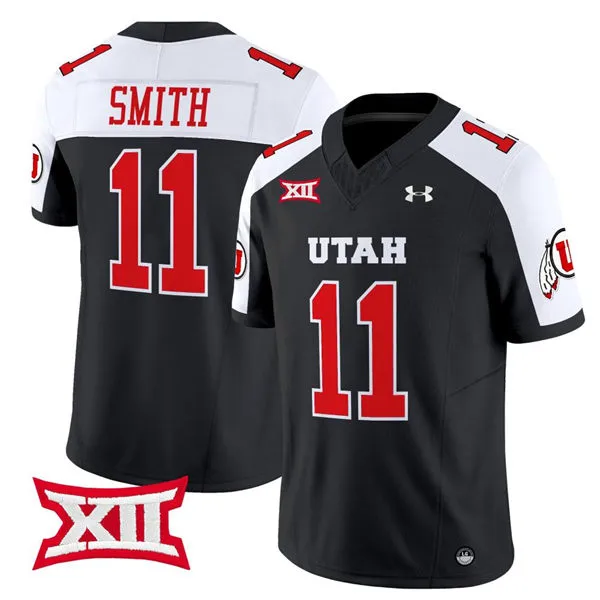 Utah Utes #11 Alex Smith Black White Gratitude Limited Football Jersey