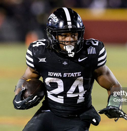 Iowa State Cyclones #24 Abu Sama III 2025 Black Football Game Jersey