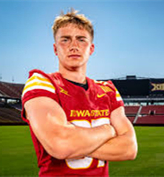 Iowa State Cyclones #97 Kyle Konrardy 2025 Cardinal Football Game Jersey