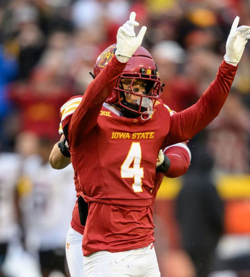 Iowa State Cyclones #4 Jeremiah Cooper 2025 Cardinal Football Game Jersey