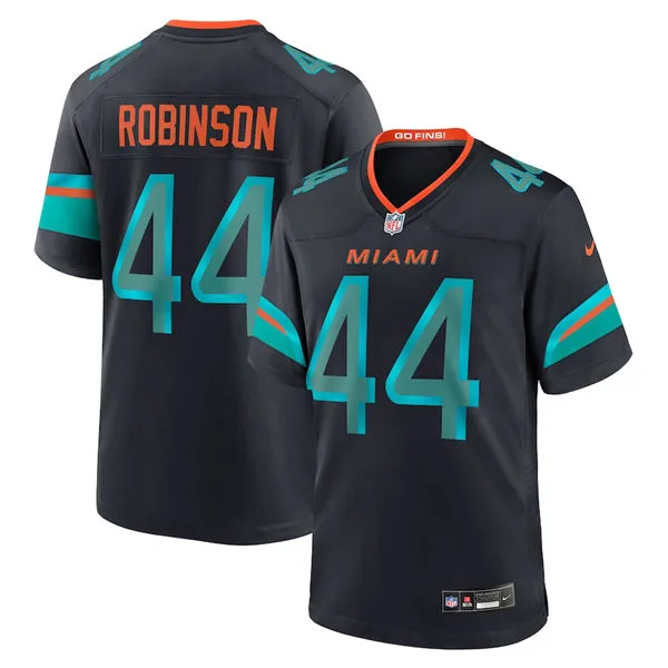 Mens Miami Dolphins #44 Chop Robinson Pitch Blue 2025 Rivalries Collection Limited Jersey