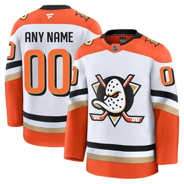 Anaheim Ducks Custom Fanatics 2025 Away White Jersey