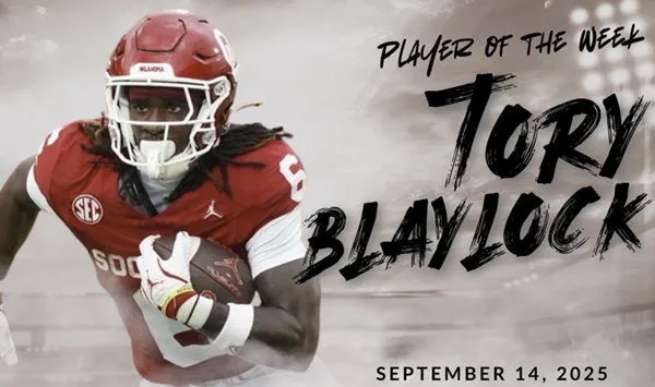 Oklahoma Sooners #6 Tory Blaylock Crimson SEC Football Game Jersey 