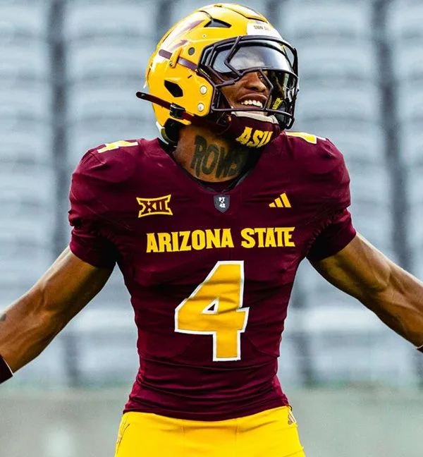 Arizona State Sun Devils #4 Myles Rowser 2025 XII Maroon Football Game Jersey
